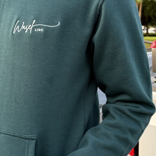 Green wasel line hoodie